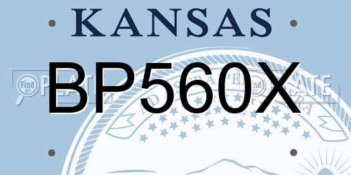BP560X Kansas License Plate