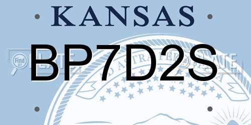 BP7D2S Kansas License Plate