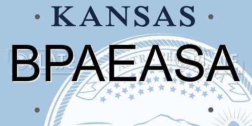 BPAEASA Kansas License Plate
