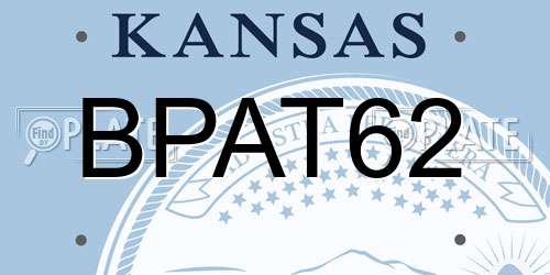 BPAT62 Kansas License Plate
