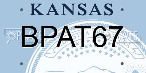 BPAT67 Kansas License Plate