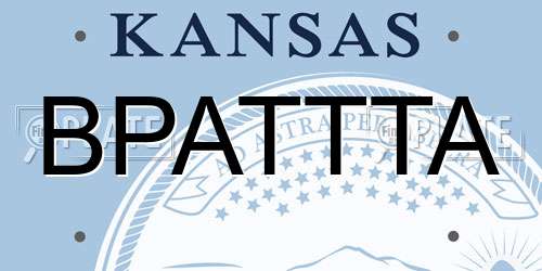 BPATTTA Kansas License Plate