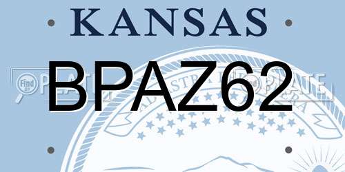 BPAZ62 Kansas License Plate