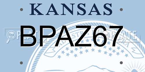 BPAZ67 Kansas License Plate