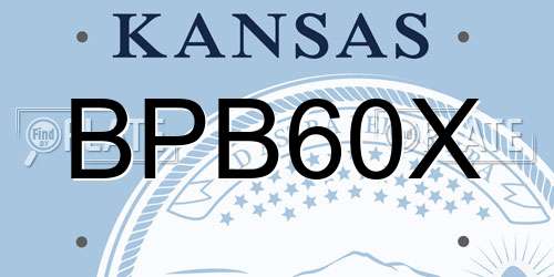 BPB60X Kansas License Plate