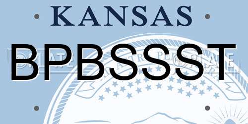BPBSSST Kansas License Plate