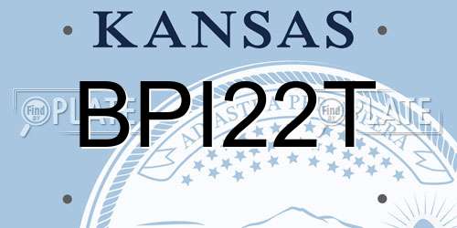 BPI22T Kansas License Plate