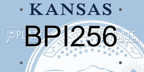 BPI256 Kansas License Plate