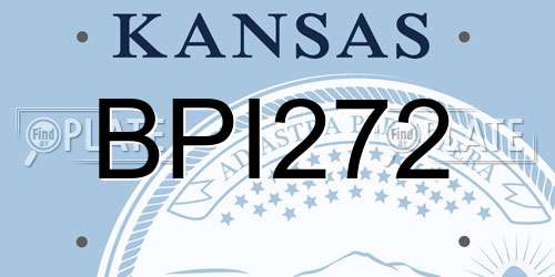 BPI272 Kansas License Plate