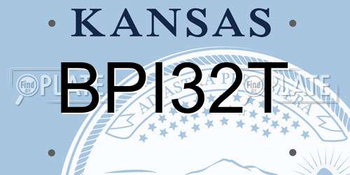 BPI32T Kansas License Plate