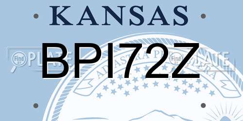 BPI72Z Kansas License Plate