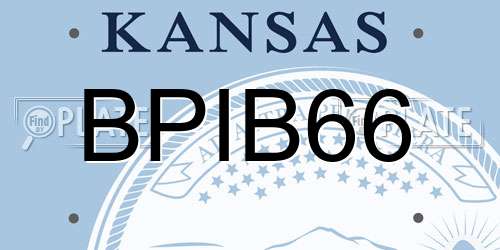 BPIB66 Kansas License Plate