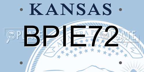BPIE72 Kansas License Plate