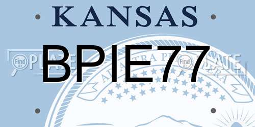BPIE77 Kansas License Plate