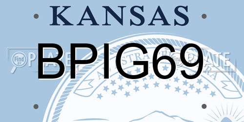 BPIG69 Kansas License Plate