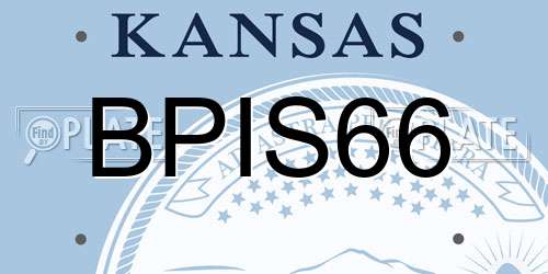 BPIS66 Kansas License Plate