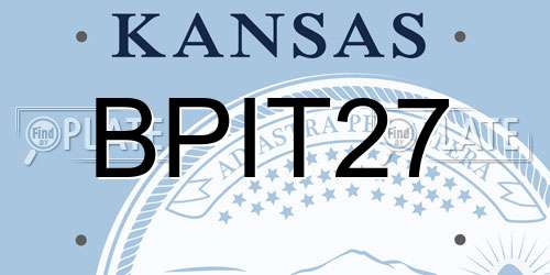 BPIT27 Kansas License Plate
