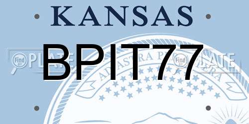 BPIT77 Kansas License Plate