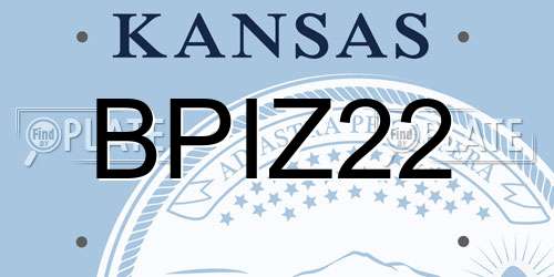 BPIZ22 Kansas License Plate