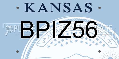 BPIZ56 Kansas License Plate
