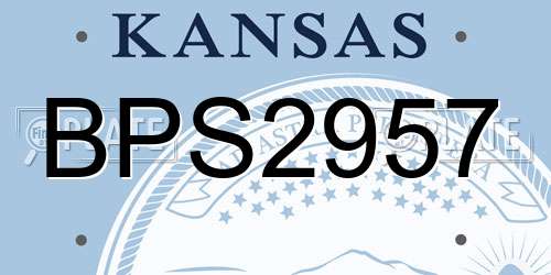 BPS2957 Kansas License Plate