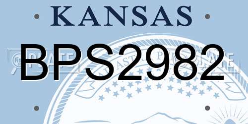 BPS2982 Kansas License Plate