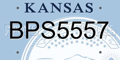 BPS5557 Kansas License Plate