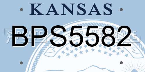 BPS5582 Kansas License Plate