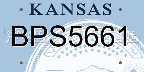 BPS5661 Kansas License Plate