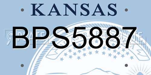 BPS5887 Kansas License Plate