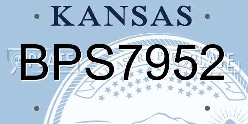 BPS7952 Kansas License Plate