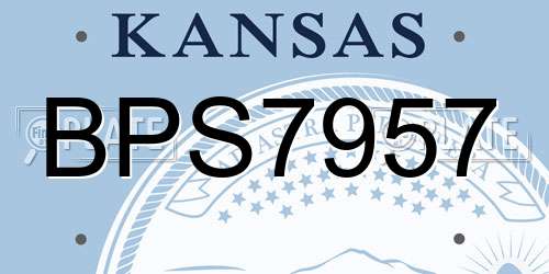 BPS7957 Kansas License Plate