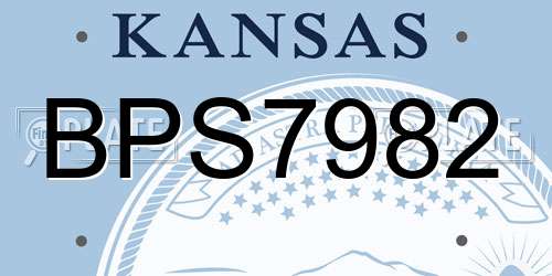 BPS7982 Kansas License Plate