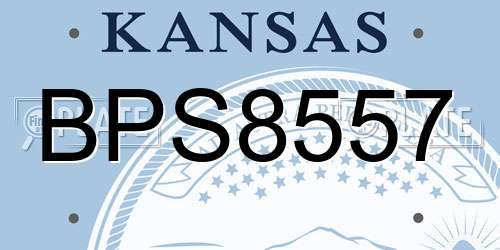 BPS8557 Kansas License Plate