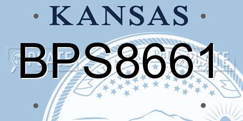 BPS8661 Kansas License Plate