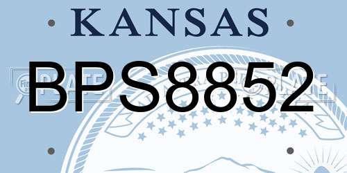 BPS8852 Kansas License Plate
