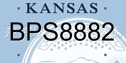 BPS8882 Kansas License Plate
