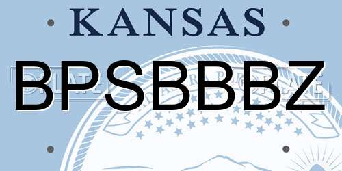 BPSBBBZ Kansas License Plate