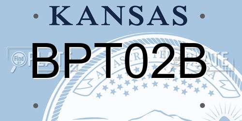 BPT02B Kansas License Plate