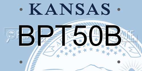 BPT50B Kansas License Plate