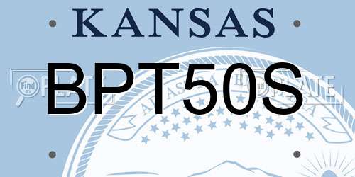 BPT50S Kansas License Plate