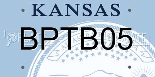 BPTB05 Kansas License Plate