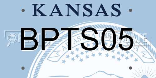 BPTS05 Kansas License Plate
