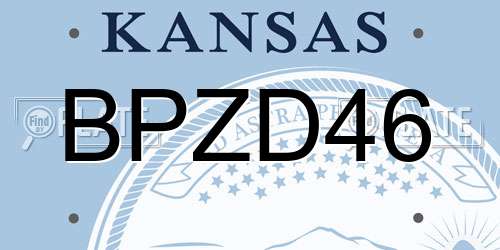 BPZD46 Kansas License Plate