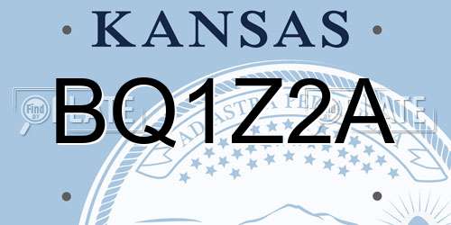 BQ1Z2A Kansas License Plate