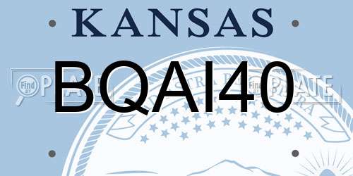 BQAI40 Kansas License Plate