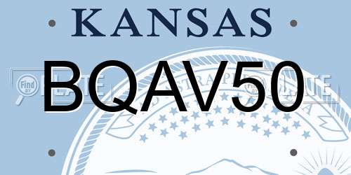 BQAV50 Kansas License Plate