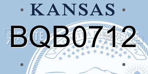 BQB0712 Kansas License Plate