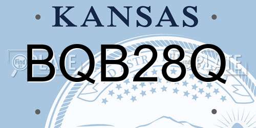 BQB28Q Kansas License Plate