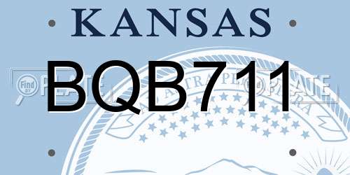 BQB711 Kansas License Plate